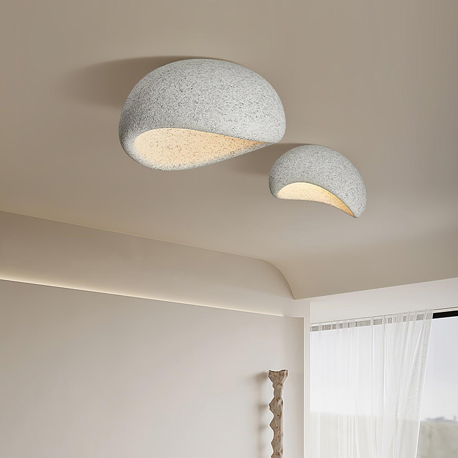 Solara Ceiling Lamp with Japanese Wabi-Sabi Moon