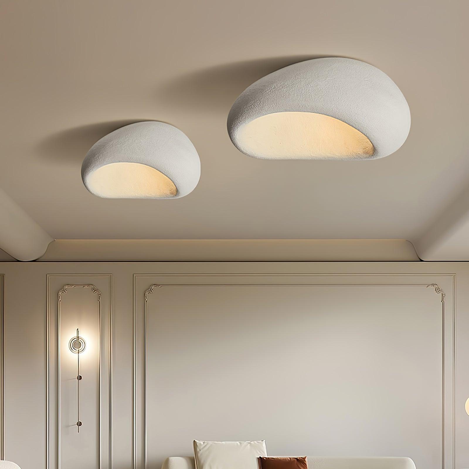 Solara Ceiling Lamp with Japanese Wabi-Sabi Moon