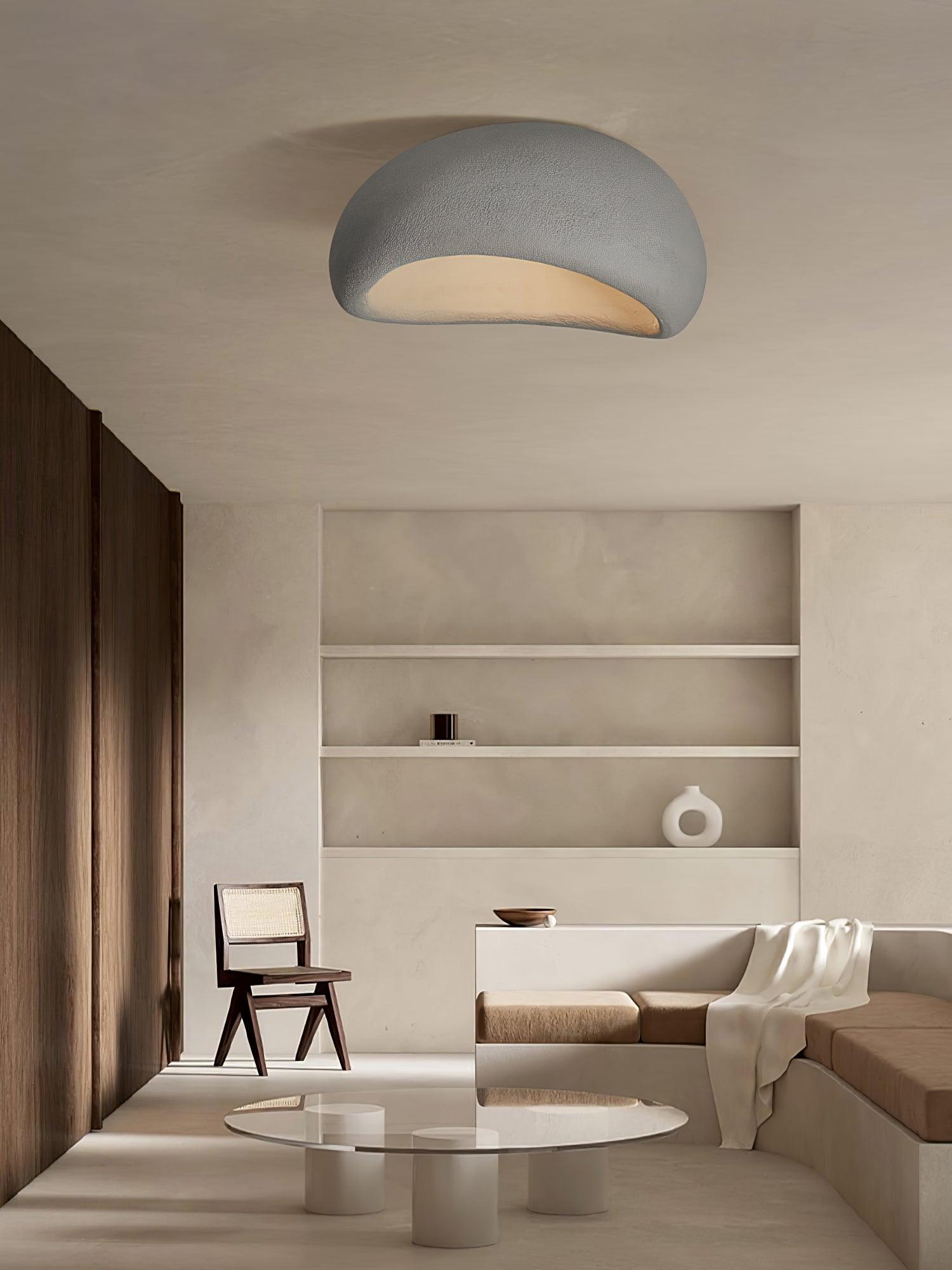 Solara Ceiling Lamp with Japanese Wabi-Sabi Moon
