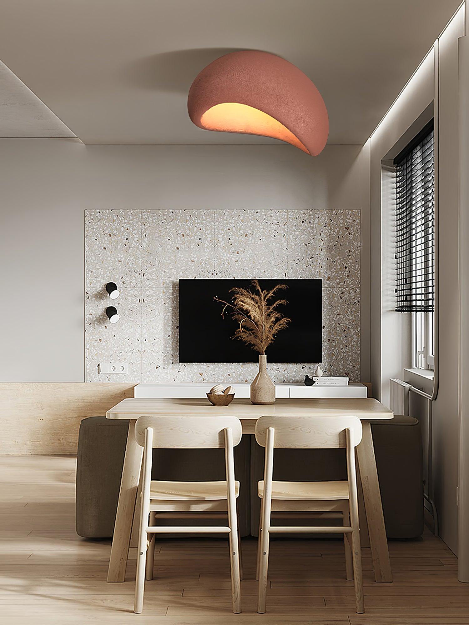 Solara Ceiling Lamp with Japanese Wabi-Sabi Moon