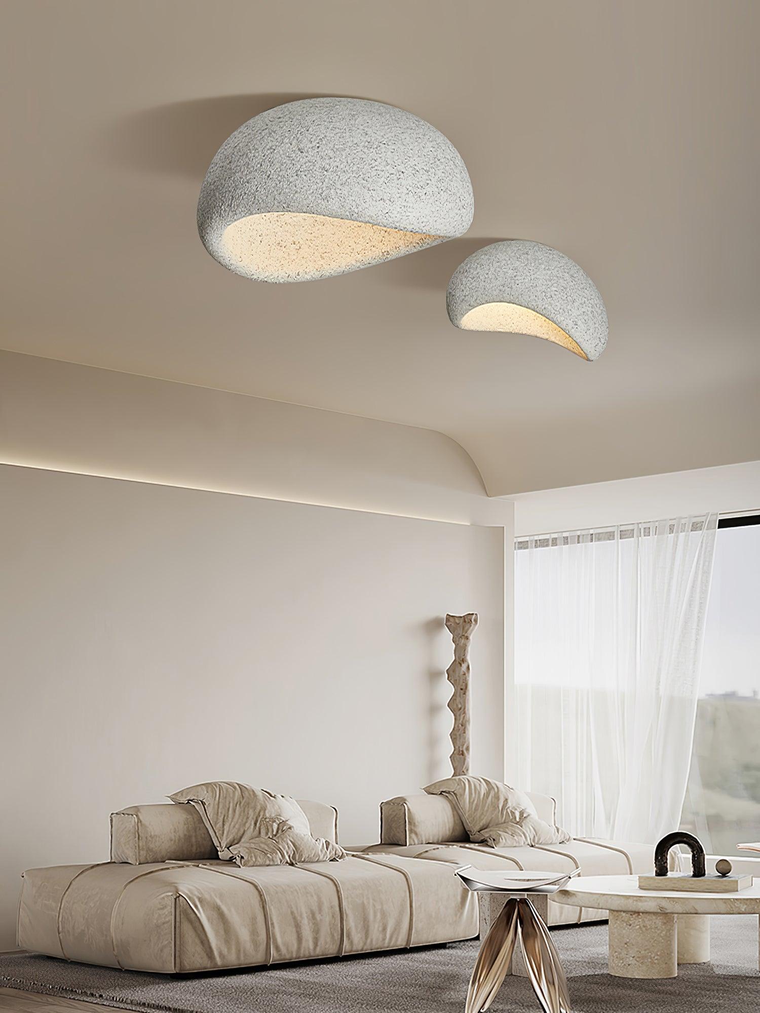 Solara Ceiling Lamp with Japanese Wabi-Sabi Moon