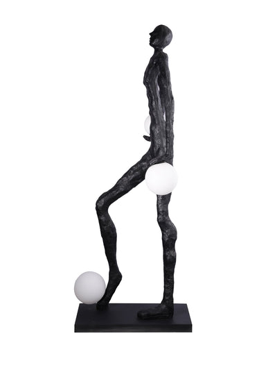 Kaelthos Textured Black Floor Lamp