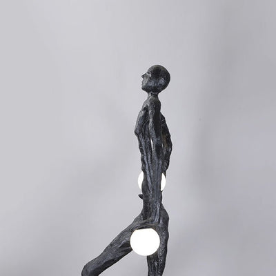 Kaelthos Textured Black Floor Lamp