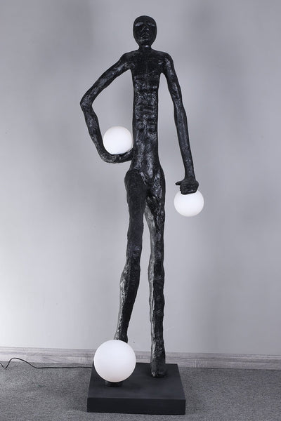 Kaelthos Textured Black Floor Lamp