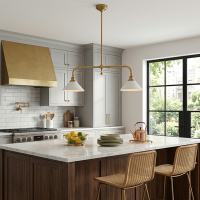Bellwood Brass Linear Pendant Light