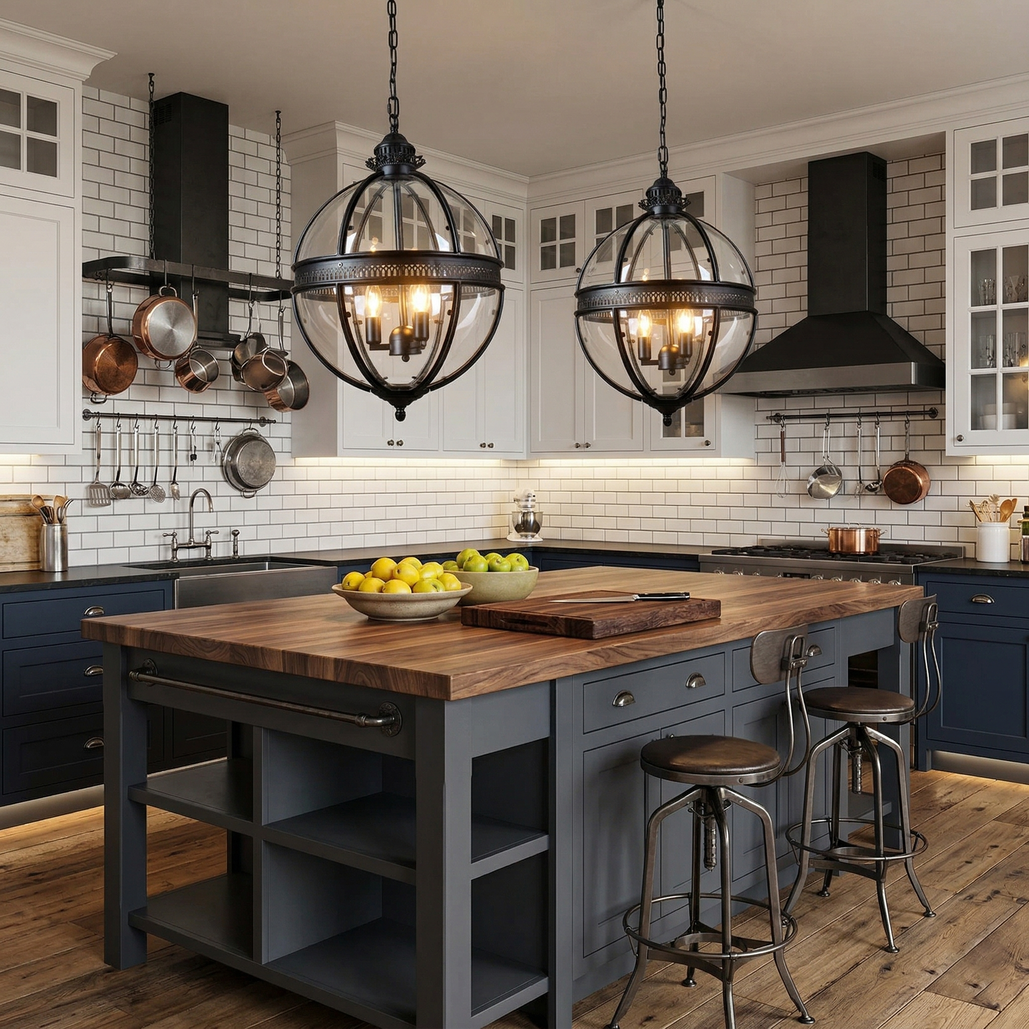 Aureford Glass Linear Pendant Light
