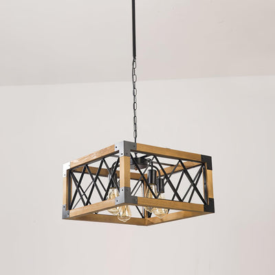 Grid Kitchen Island Rectangle Chandelier