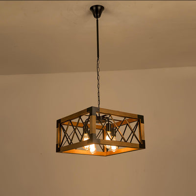 Grid Kitchen Island Rectangle Chandelier