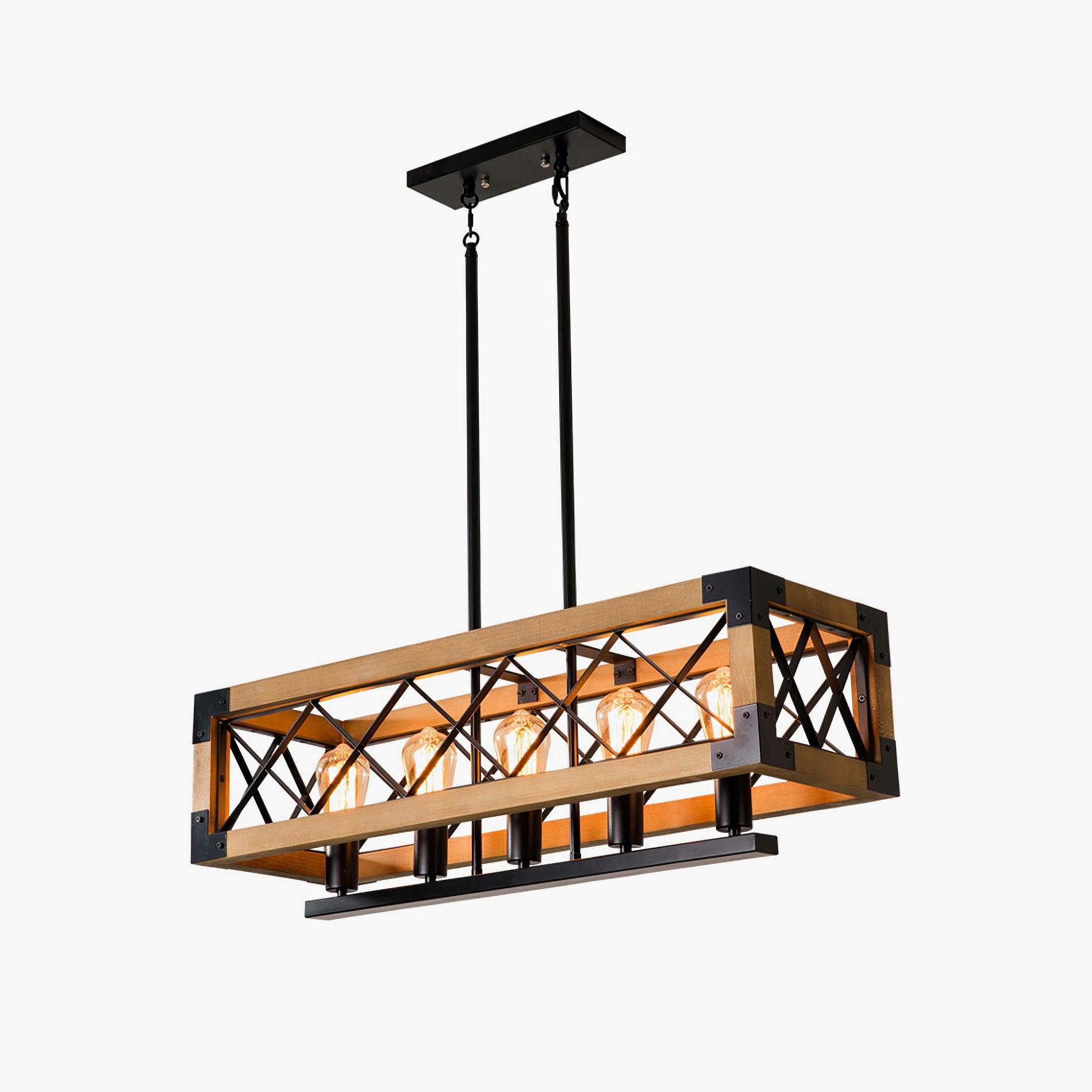 Grid Kitchen Island Rectangle Chandelier