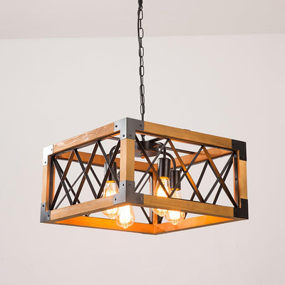 Grid Kitchen Island Rectangle Chandelier