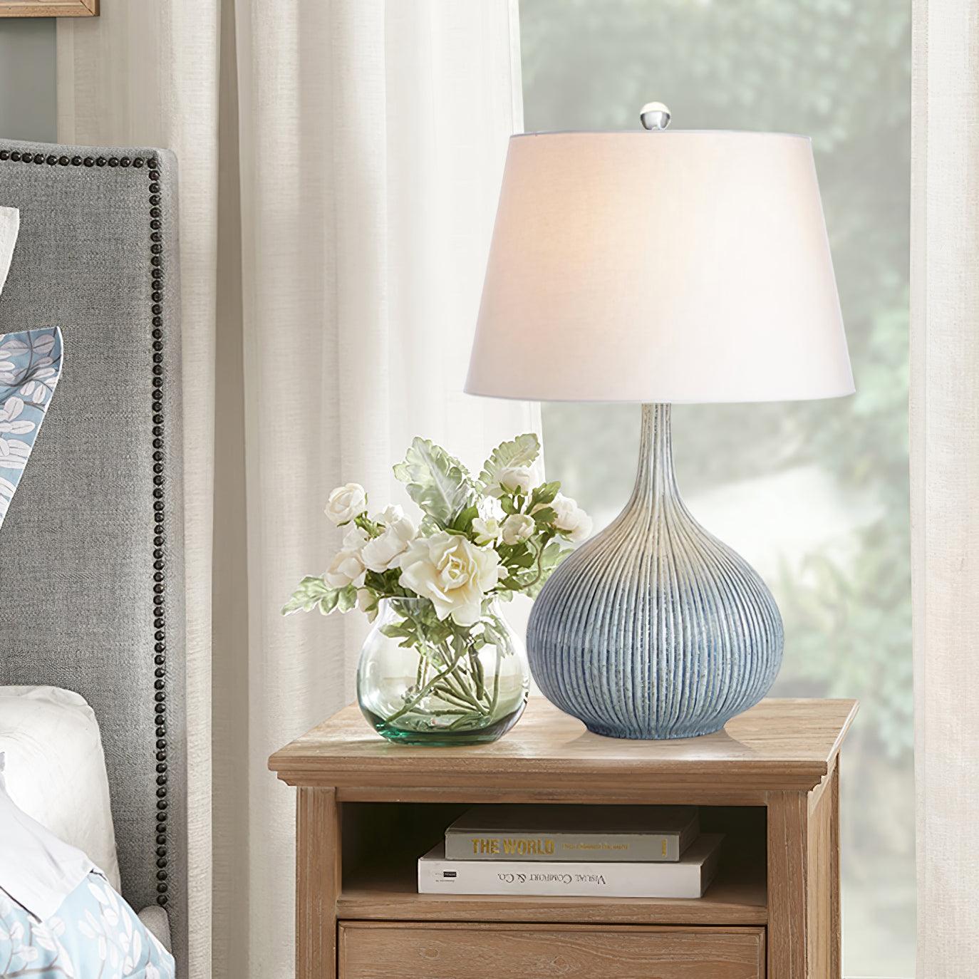 Deyra Ceramic Fabric Table Lamp