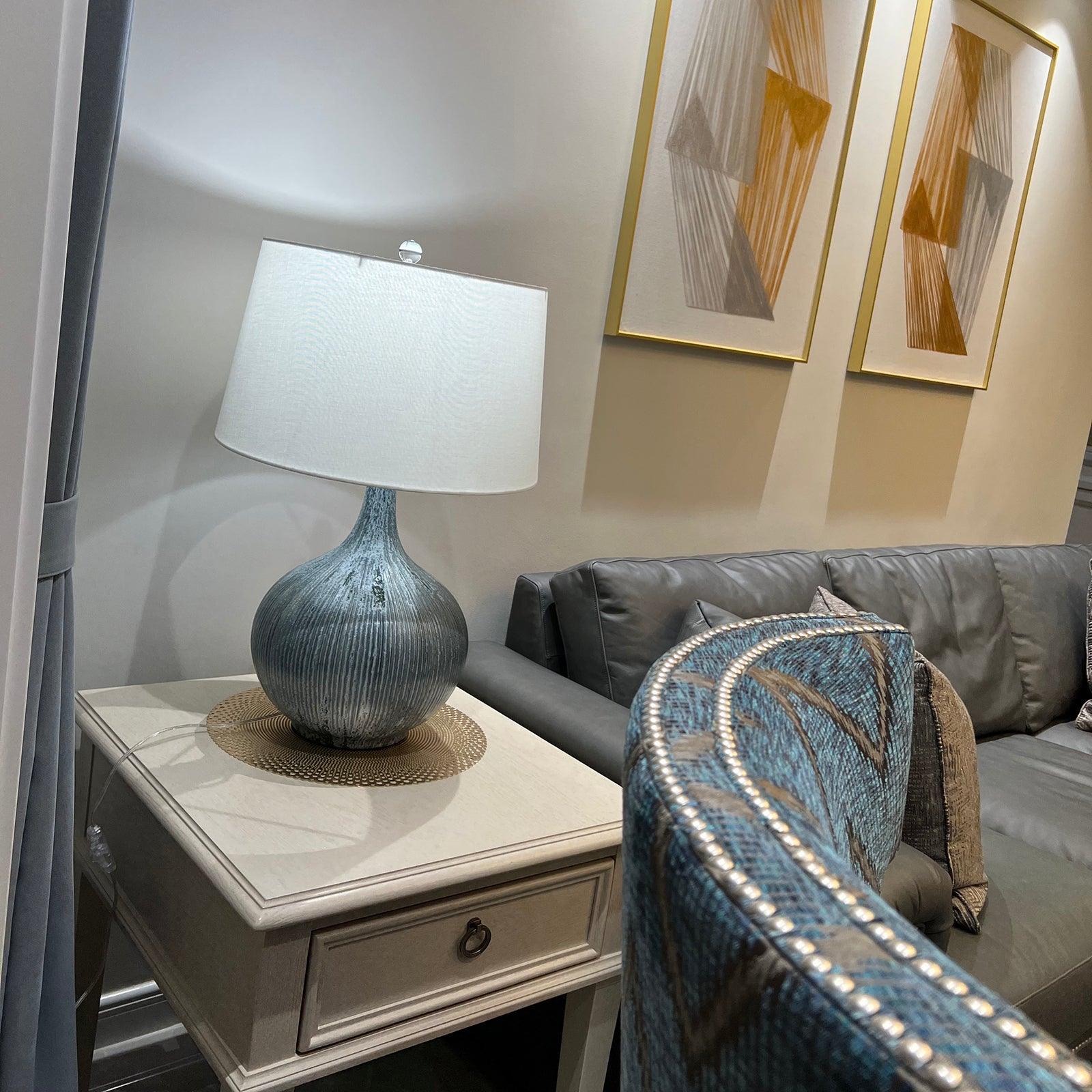 Deyra Ceramic Fabric Table Lamp