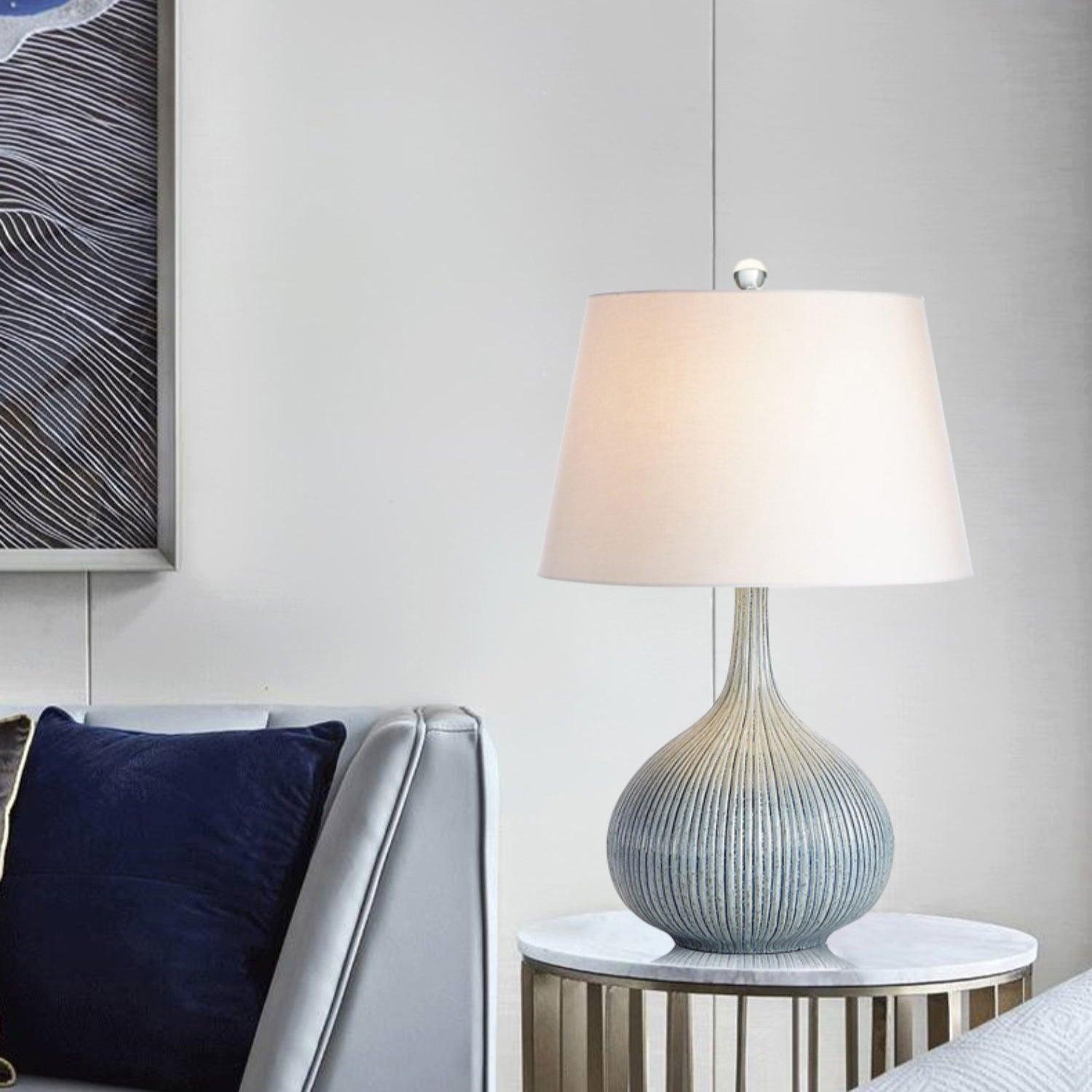 Deyra Ceramic Fabric Table Lamp