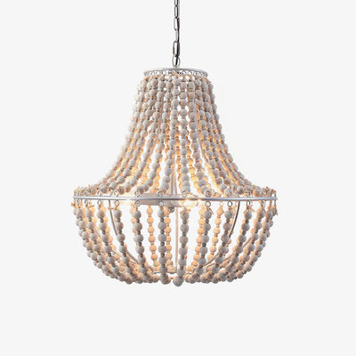 Aglo Chandelier Wood Organic Relaxed