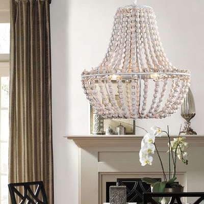 Aglo Chandelier Wood Organic Relaxed