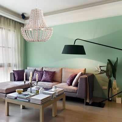 Aglo Chandelier Wood Organic Relaxed
