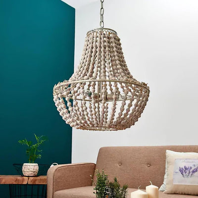 Aglo Chandelier Wood Organic Relaxed