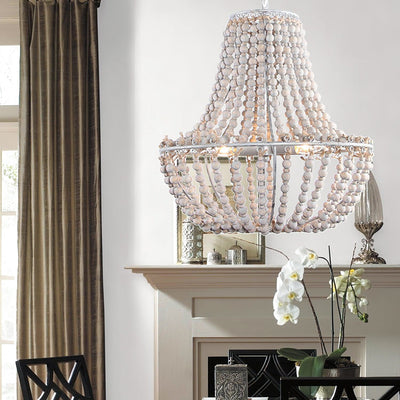 Aglo Chandelier Wood Organic Relaxed