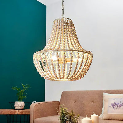 Aglo Chandelier Wood Organic Relaxed