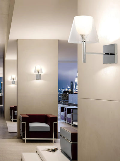 Orsore Chrome Prism Fabric Wall Lamp