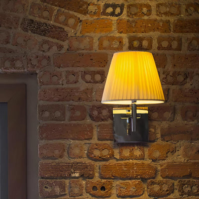 Orsore Chrome Prism Fabric Wall Lamp