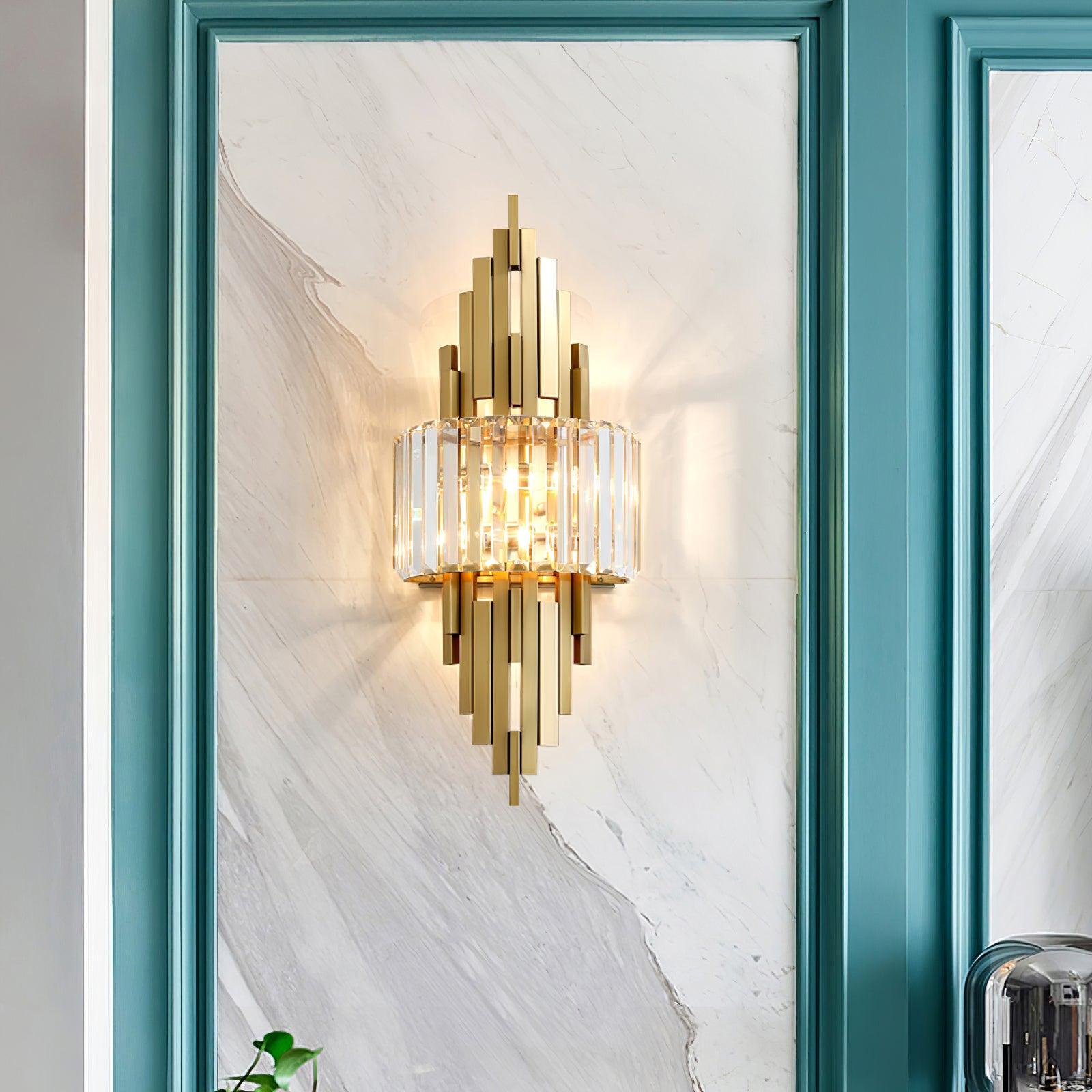 Voveliel Postmodern Luxury Crystal Glass Wall Lamp - Neutral Decor