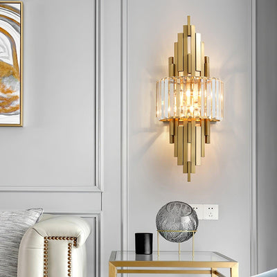 Voveliel Postmodern Luxury Crystal Glass Wall Lamp - Neutral Decor