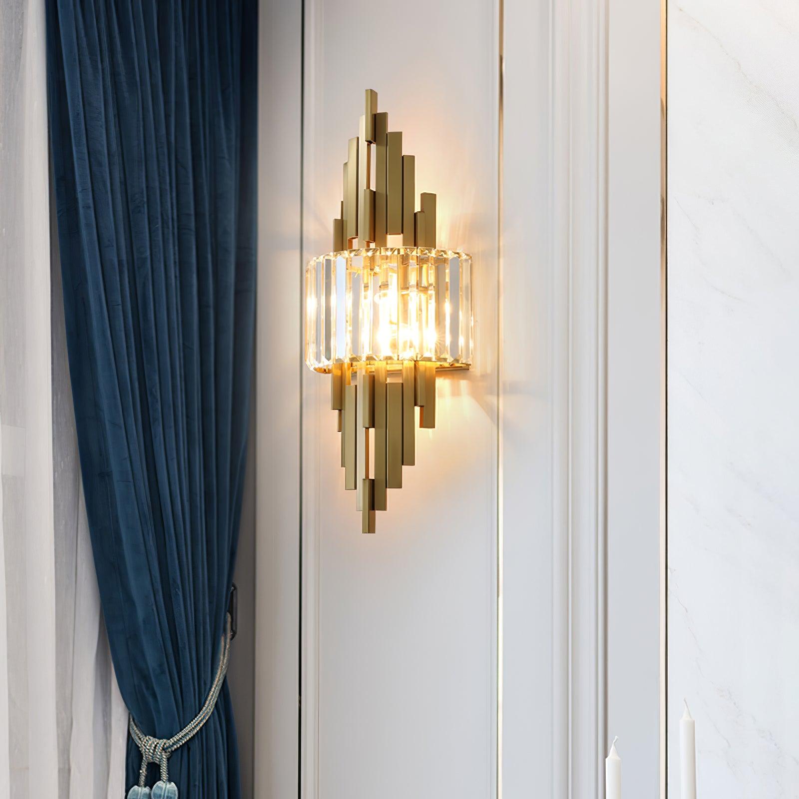 Voveliel Postmodern Luxury Crystal Glass Wall Lamp - Neutral Decor