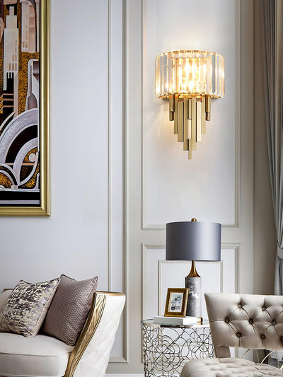 Voveliel Postmodern Luxury Crystal Glass Wall Lamp - Neutral Decor