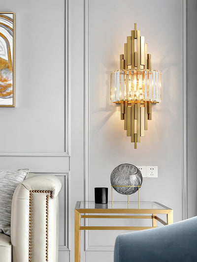 Voveliel Postmodern Luxury Crystal Glass Wall Lamp - Neutral Decor