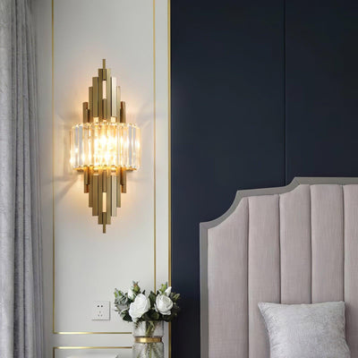 Voveliel Postmodern Luxury Crystal Glass Wall Lamp - Neutral Decor