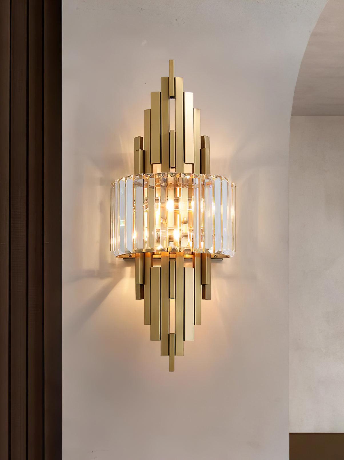 Voveliel Postmodern Luxury Crystal Glass Wall Lamp - Neutral Decor