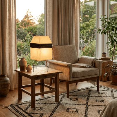 Piaiveria Paper Shade Table & Floor Lamp