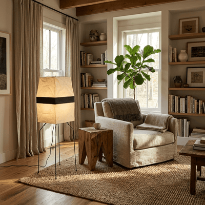 Piaiveria Paper Shade Table & Floor Lamp