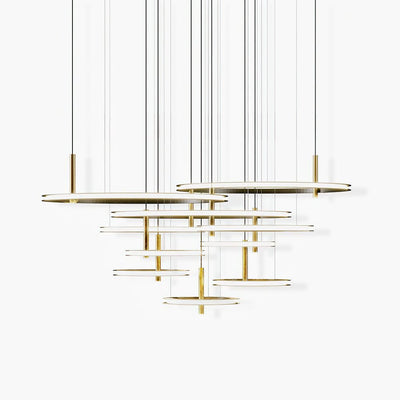 Virauian Chandelier Ring Layered Minimalist