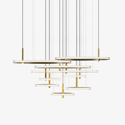 Virauian Chandelier Ring Layered Minimalist
