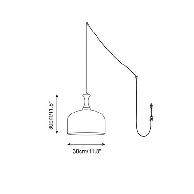Pivon Plug-In Glass Pendant Lamp - Neutral Decor