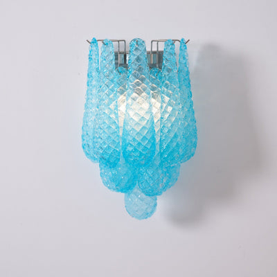 Liorelaria Wall Lamp Pink Teardrop Glass Floral Artistic