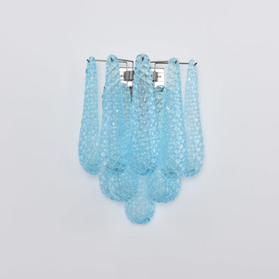 Liorelaria Wall Lamp Pink Teardrop Glass Floral Artistic