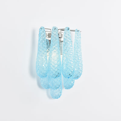 Liorelaria Wall Lamp Pink Teardrop Glass Floral Artistic