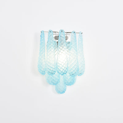 Liorelaria Wall Lamp Pink Teardrop Glass Floral Artistic