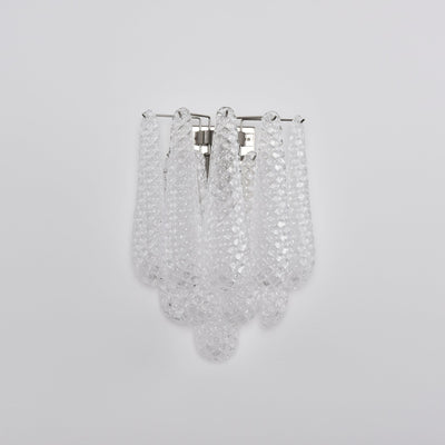 Liorelaria Wall Lamp Pink Teardrop Glass Floral Artistic