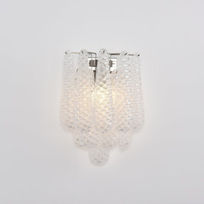 Liorelaria Wall Lamp Pink Teardrop Glass Floral Artistic