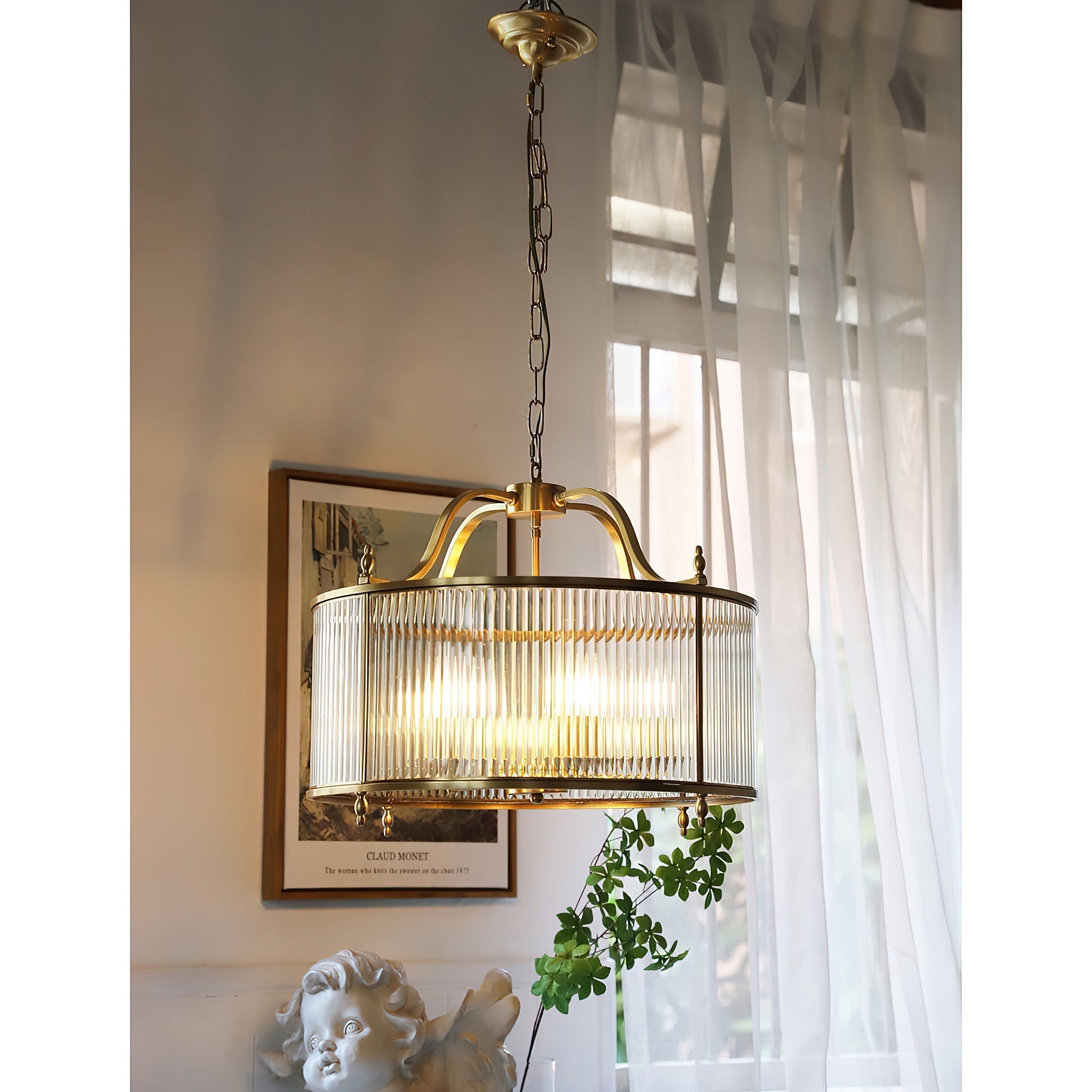 Havren Glass Drum Chandelier
