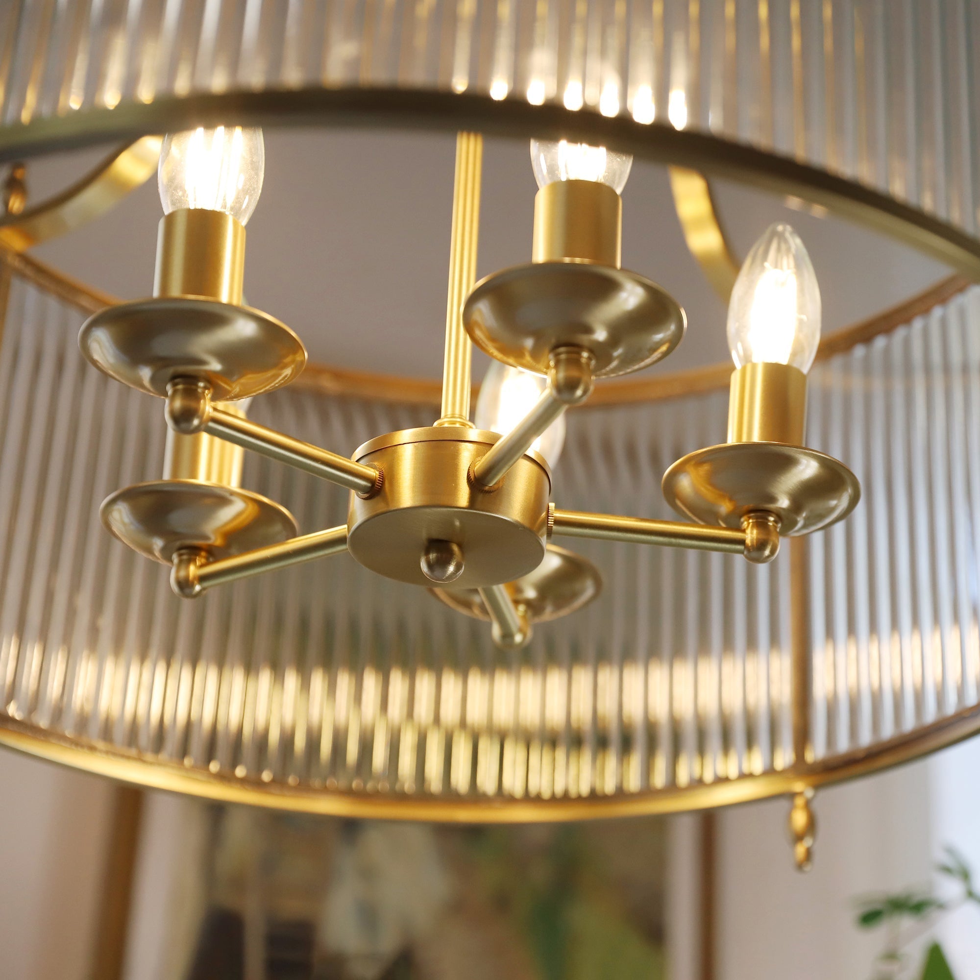 Havren Glass Drum Chandelier