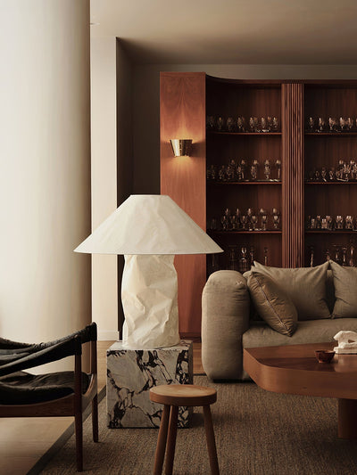 Aerius Paper Artistic Table Lamp - Neutral Decor