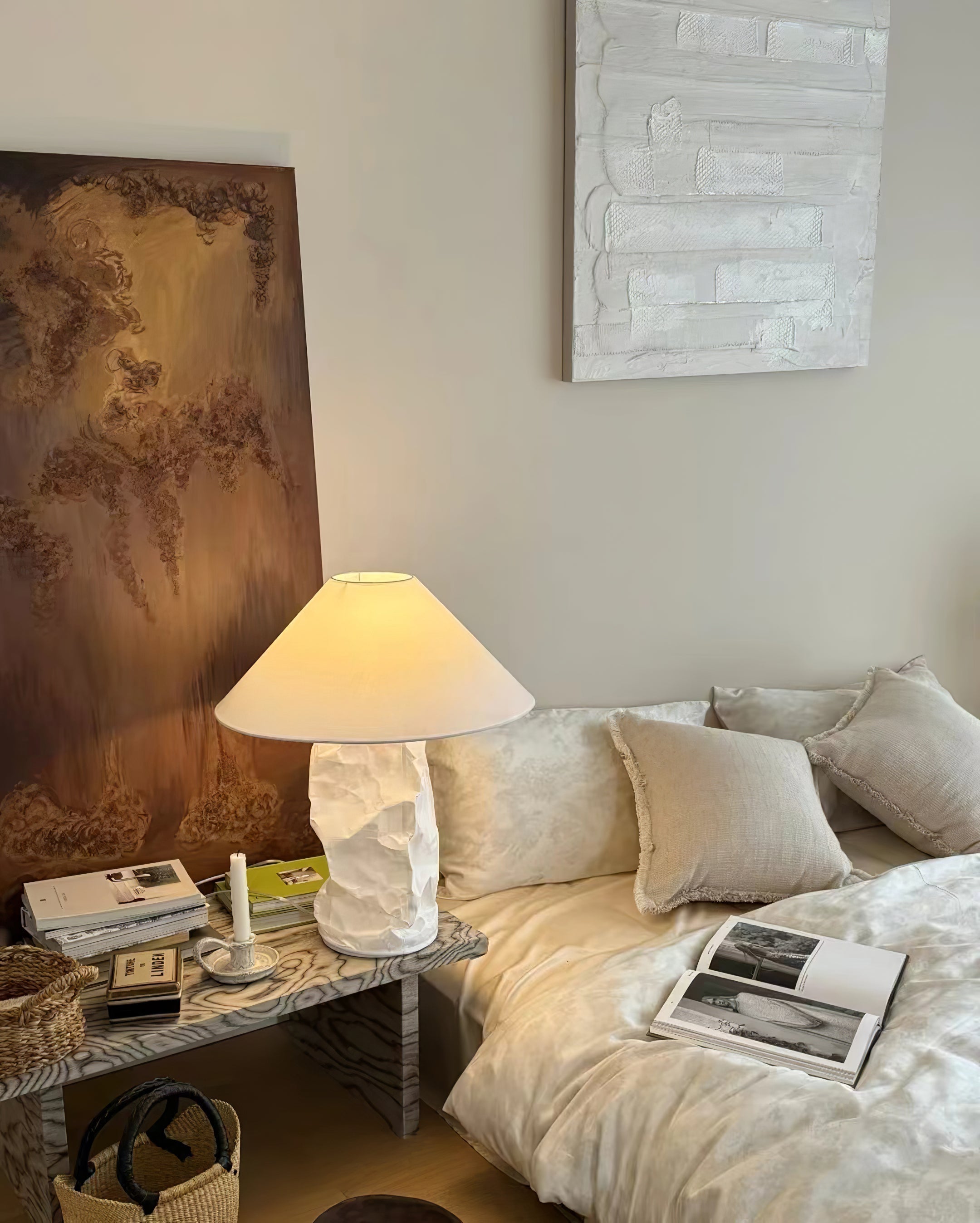 Aerius Paper Artistic Table Lamp - Neutral Decor