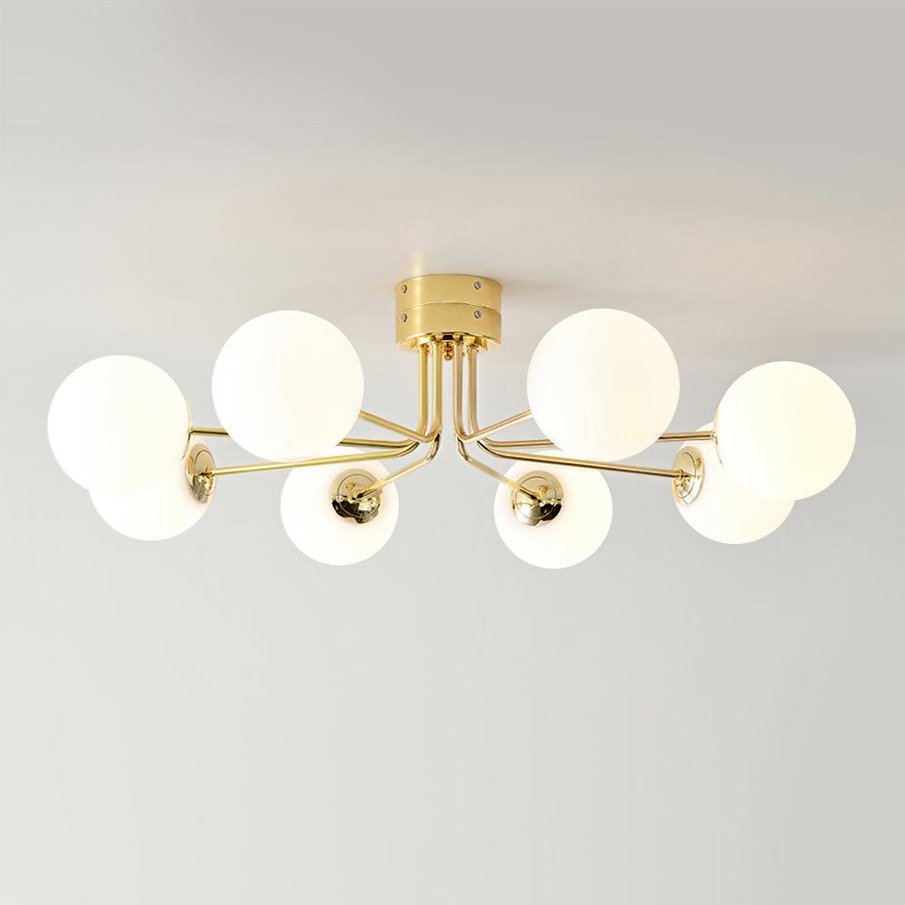 Othien Ceiling Lamp Gold White Globe