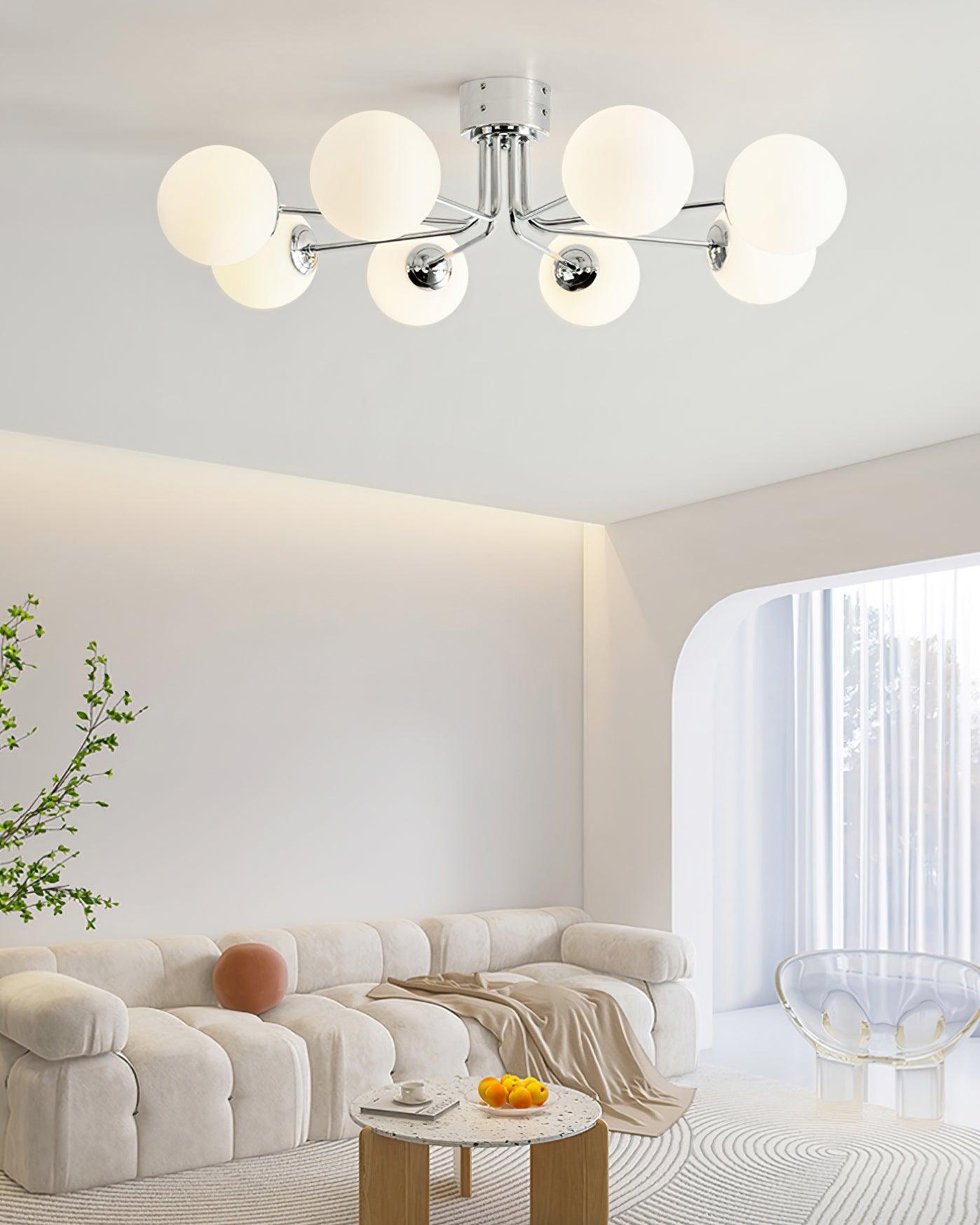 Othien Ceiling Lamp Gold White Globe