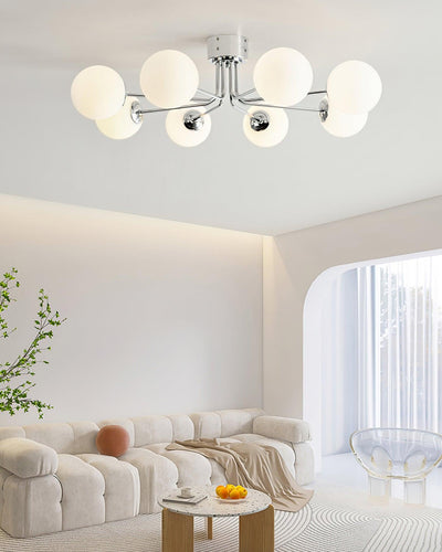 Othien Ceiling Lamp Gold White Globe